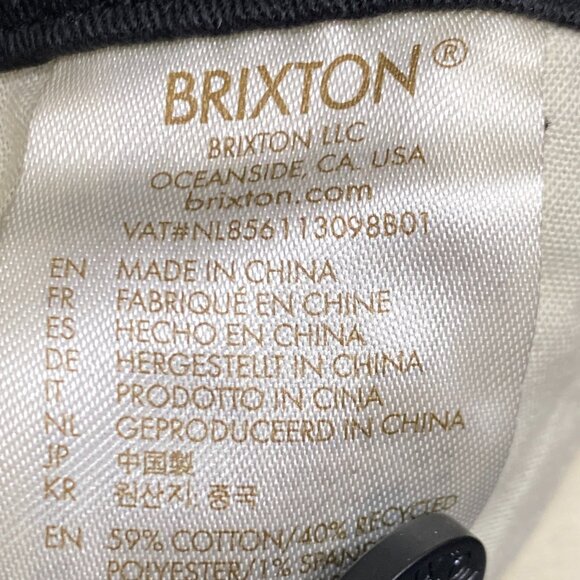 NWOT! Brixton Straight Leg Black Pants size 27 - Picture 4 of 6